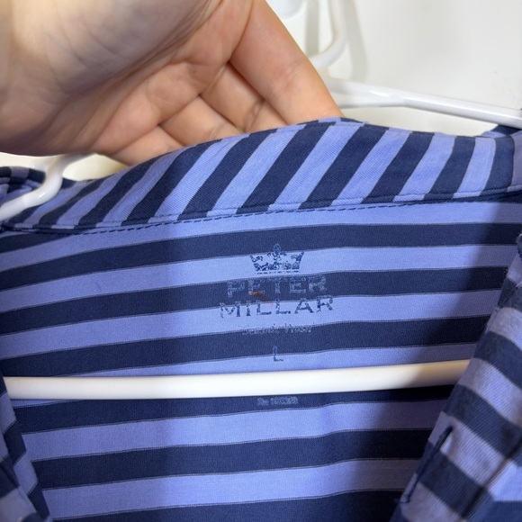 Peter Millar Grandfather Seaside Wash Stripe Polo Size Large - Picture 9 of 10